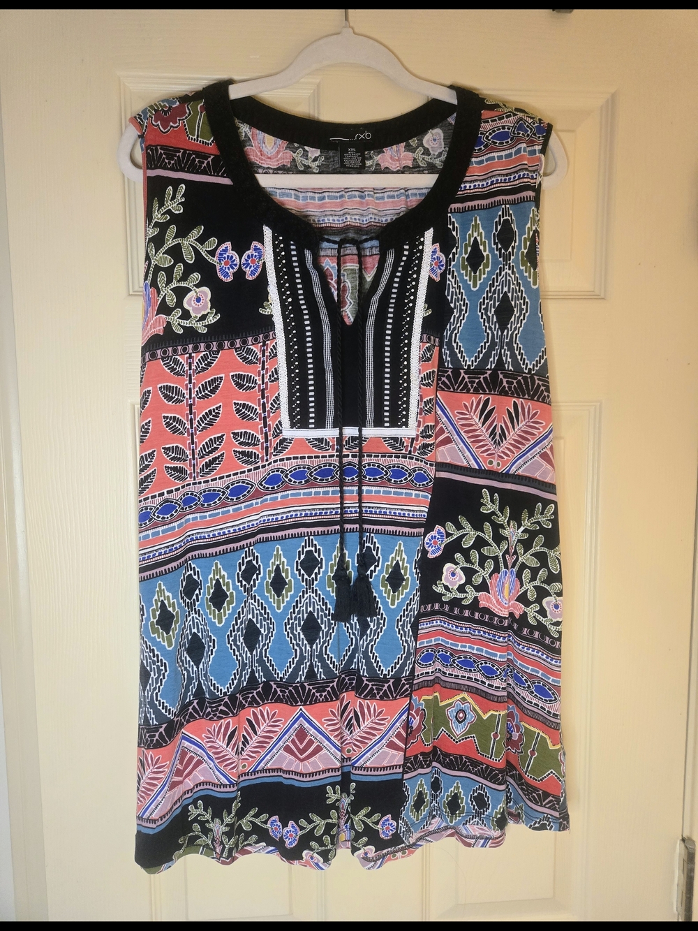 RXB Multicolor Patterned Sleeveless Tank Top